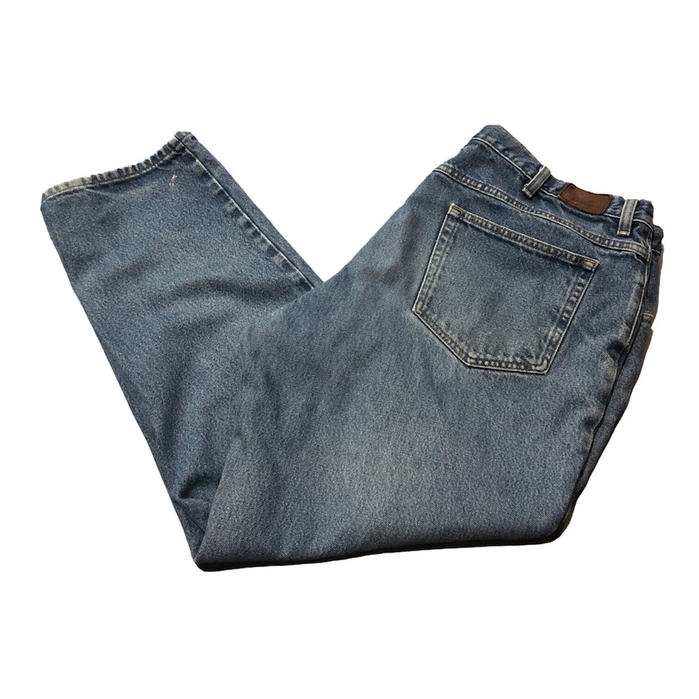 VTG Men's LL Bean Classic‎ Fit Denim Blue Jeans Pants Sz 40 x 29 Paint Stains